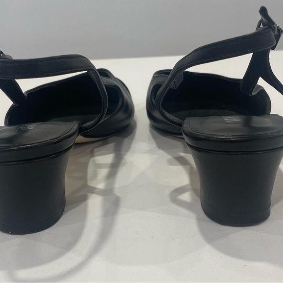 Vaneli Black Patent Slingback Heels - Picture 3 of 6